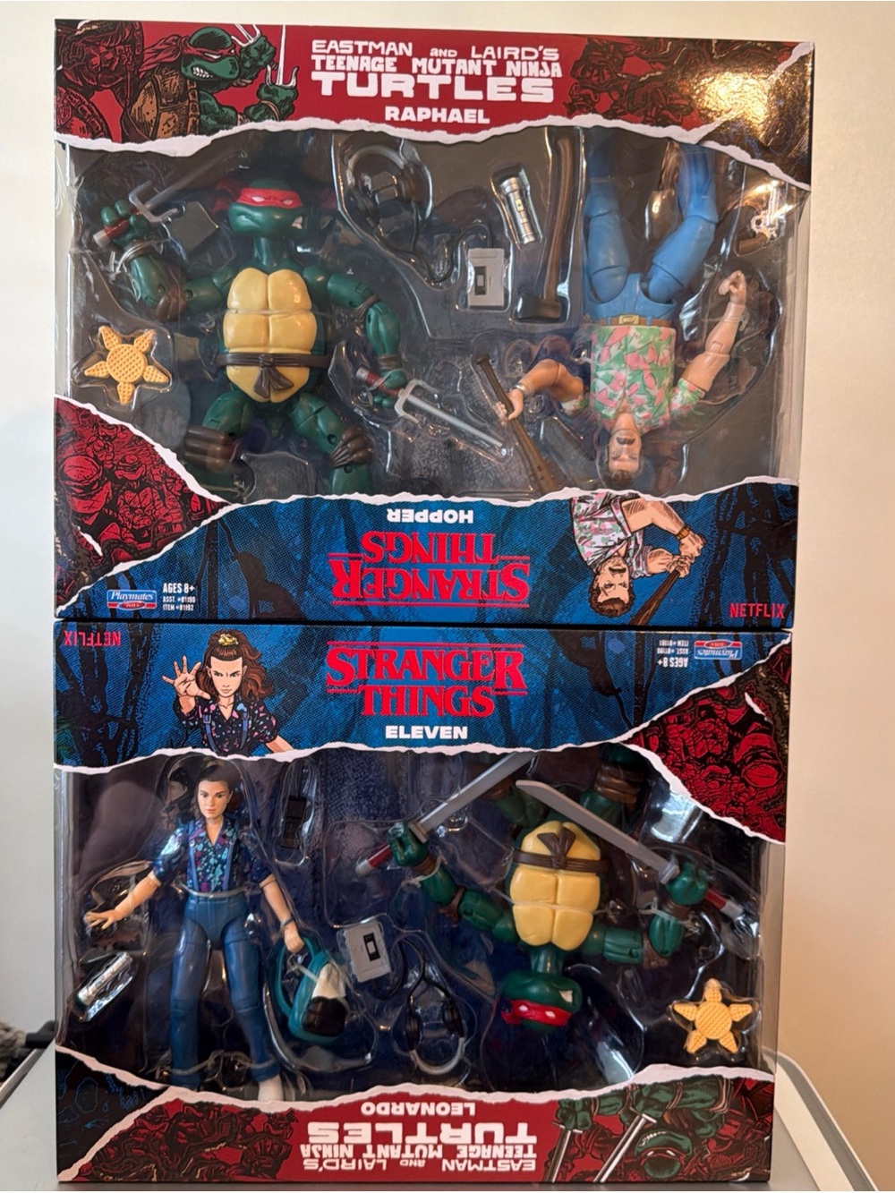 Stranger Things TMNT Action Figure Lot Hopper Eleven Raphael Leonardo NEW